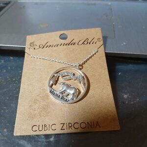 MAMA BEAR CZ NECKLACE BY AMANDA BLU